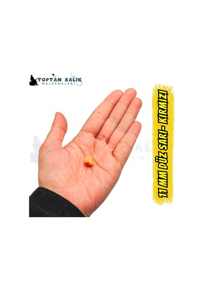Sarı-kırmızı Sazan Balık Boncuğu 11 Mm İç Çap: 5 Mm - 500 Gr P