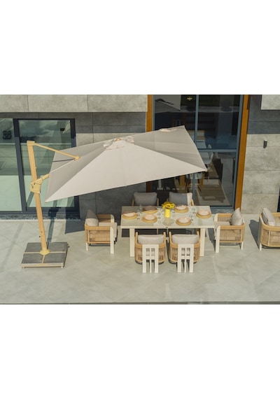 İbiza Şemsiye 3 X 3 M Cappuccino Antrasit