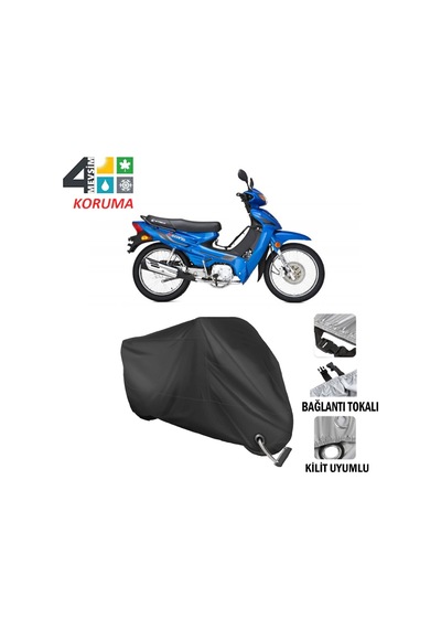 Kymco Activ 110 Motosiklet Brandası ( Kilit Uyumlu - Siyah