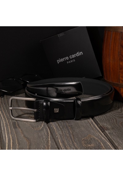 Pierre Cardin Rugan Deri Erkek Kemer En 3,5 Cm Pc100a Siyah -rugan