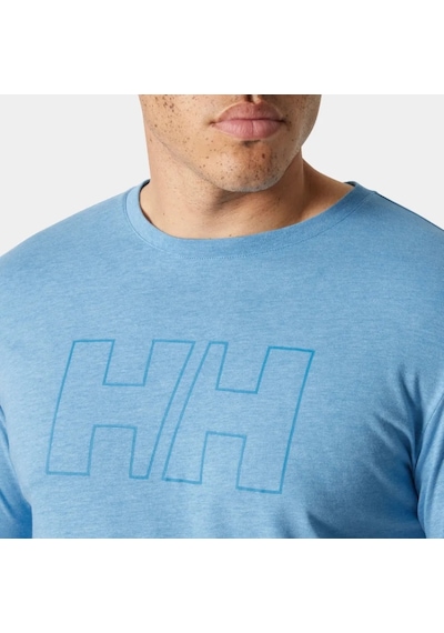 Helly Hansen Hh Tech Logo Erkek Kısa Kollu T-shirt Hha.63165.hha645 Mavi