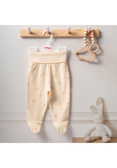 Tiffany Baby & Kids Tiffany Baby Organik Bird Theme Patikli Pantolon 2424007 Ekru