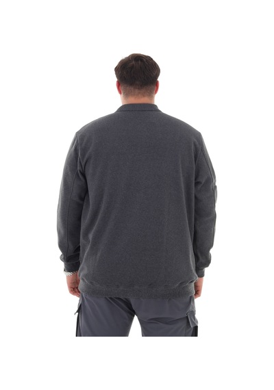 Erkek Battal Beden 158 Kiloya Kadar Uygun Bedenli Geniş Kalıp Baskılı Polo Yaka Selanik Sweat Antrasit Erkek Battal Beden 158 Kiloya Kadar Uygun Bedenli Geniş Kalıp Baskılı Polo Yaka Selanik Sweat Antrasit