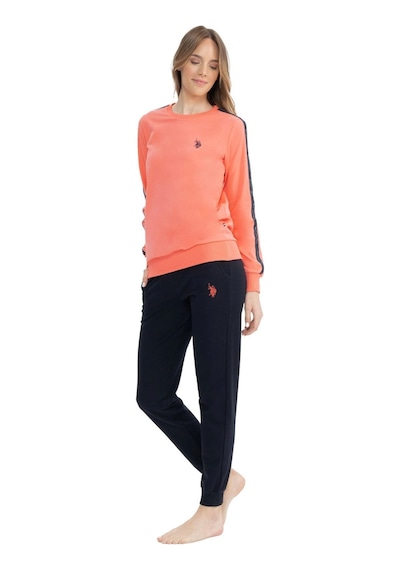 U.S. Polo Assn. U.s Polo Assn. 17075 Kadın Uzun Kollu Paçası Lastikli Eşofman Takımı-pembe Pembe