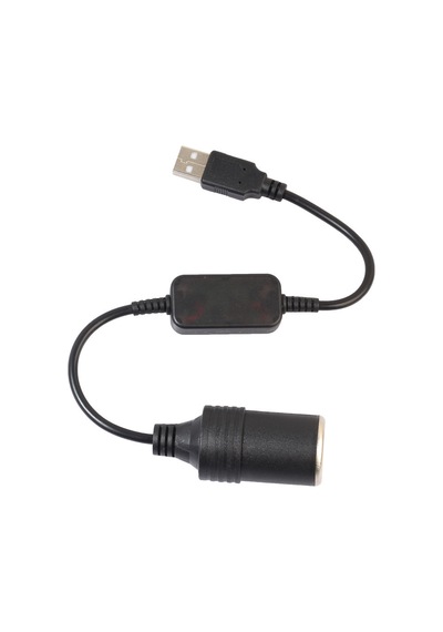 Sürüş Kaydedici Güç Kablosu Usb'den Çakmak Soketi Dişi Konektöre, Usb 5v'dan 12v'a Yükseltici Güç Adaptör Kablosu 5v'dan 12v'a 60 Cm. 1 Adet