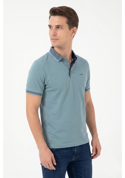 Raymons Erkek Polo Yaka Kısa Kollu Tişört Regular Kalıp T3000 Bgl-st05555 Açık Yeşil