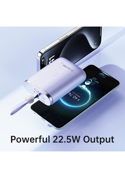 Powersack Pd 22.5w 10000 Mah. 3 İn 1 Type-c Lightning Power Bank Siyah