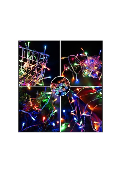 10 Metre Rgb 100 Ledli Fişli 8 Fonksiyonlu Yılbaşı Ağacı Işığı Organizasyon Led Işık Rgb