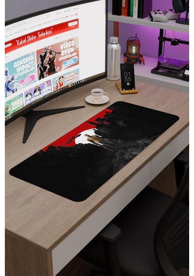 Wolfenstein Kaymaz Dikişli Kauçuk Oyuncu Mousepad V2 - 70x30 Xl Gaming Mouse Pad Fare Altlığı