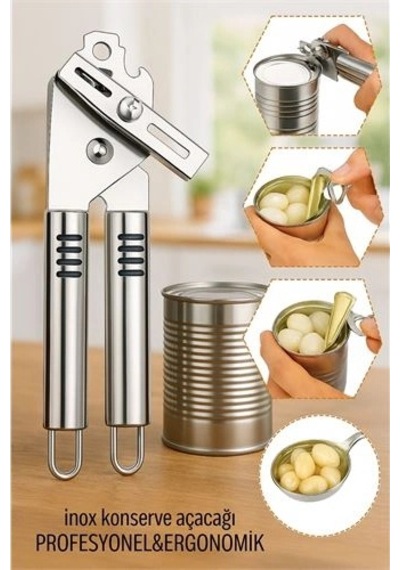 Mey İthalat Inox Çelik Konserve Açacağı - Ergonomik Ve Profesyonel Kolay Konserve Açıcı 722091 Çok Renkli