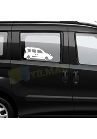 Fiat Doblo Yeni Kasa Basık Araç Kelebek Cam Oto Sticker 1 Çift