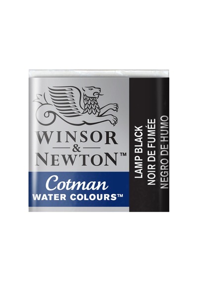 Winsor & Newton Cotman Yarım Tablet Suluboya Lamp Black 337 Karışık