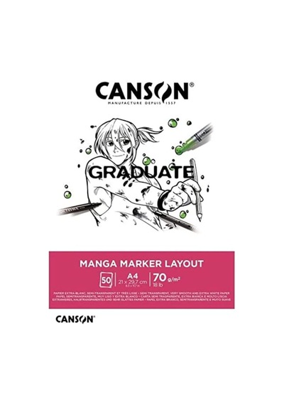 Canson Layout Blok, A4, 50 Yaprak, Ekstra Düz, 70 G