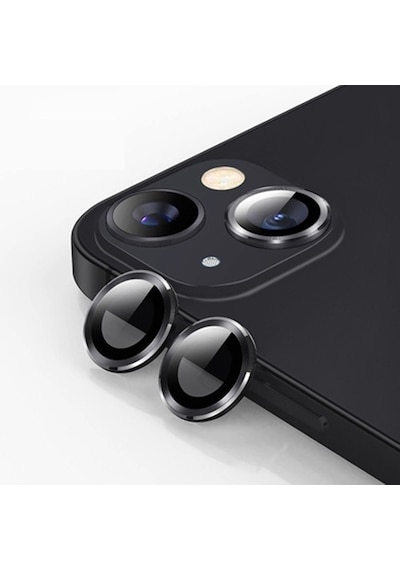 Apple Uyumlu iPhone 14 Mercek Lens Kamera Koruyucu SİYAH