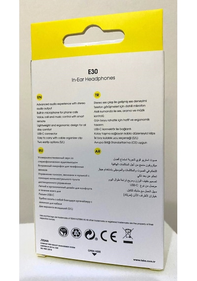 5kmm126s Taks E30 Mikrofonlu Kulak İçi Kulaklık Diğer