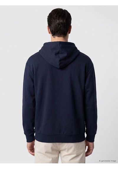 LC Waikiki Lc Waıkıkı Lacivert Kanguru Cepli Erkek Hoodie