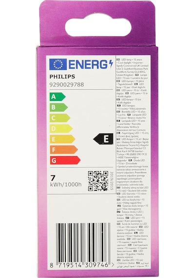 Philips Led 60w B38 E14 Mum Tipi Beyaz Işık Dim Edilmez Ampul 4lü Çok Renkli