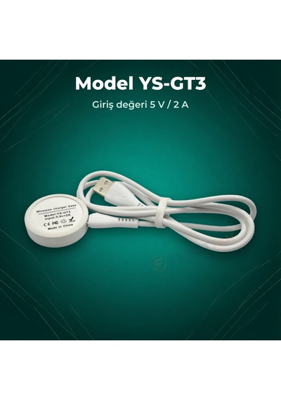 Ys-gt3 Manyetik Akıllı Saat Şarj Aleti Usb Kablolu 1 Metre Huawei Watch Gt 3 İle Uyumlu