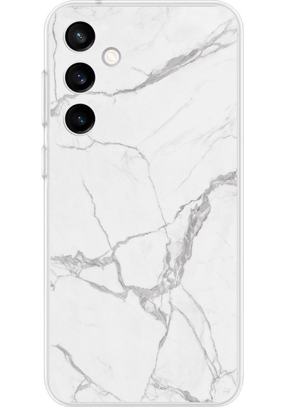 Samsung Galaxy S23 Fe Uyumlu Gri Mermer Baskılı Silikon Kılıf Renkli