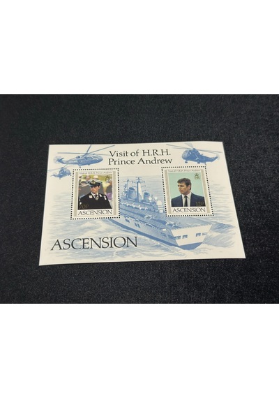 İngiltere Kraliyet Ascensıon Island Mınıature Sheet 1984 Vısıt Of Prınce Andrew