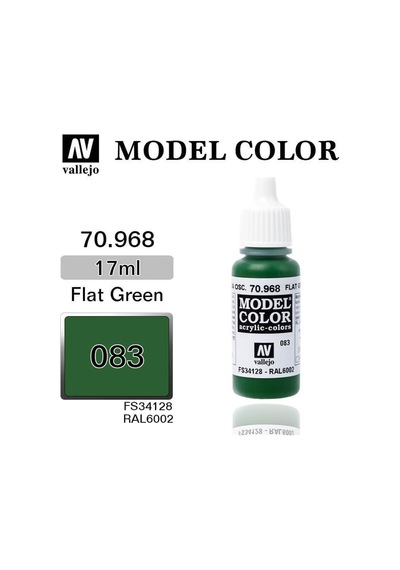 17 Ml. 83 Flat Green-matt Model Color Serisi Maket Boyası, Vallejo 70968 Standart