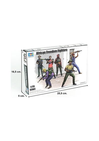 Trumpeter 00438 1/35 Ölçek, Afrikalı Özgürlük Savaşçısı Figürleri Plastik Model Kiti-55745