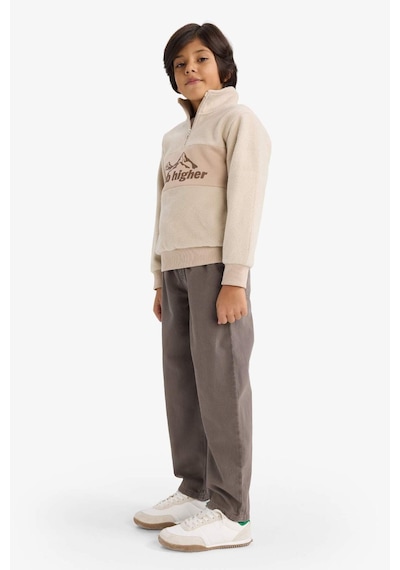 Defacto Erkek Çocuk Yarım Fermuarlı Baskılı Polar Sweatshirt G4944a825aubg117 Bej-bg117 Defacto Erkek Çocuk Yarım Fermuarlı Baskılı Polar Sweatshirt G4944a825aubg117 Bej-bg117