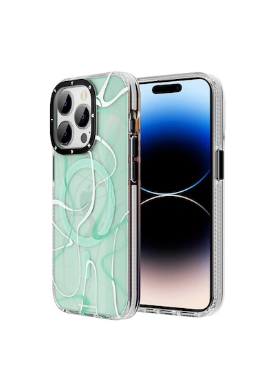 YoungKit Apple Uyumlu iPhone 14 Pro Kılıf Magsafe Şarj Özellikli Youngkit Water-Ink Serisi Kapak Youngkit-10197