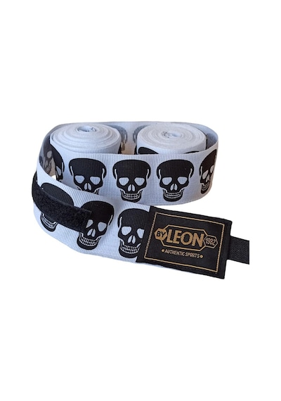 Leon Big Skulls Kuru Kafa 5 Metre Boks Bandajı Beyaz