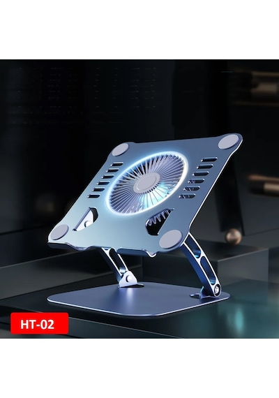Ht-02 Metal Laptop Standı Yükseklik Ayarlı Fanlı Premium Serisi