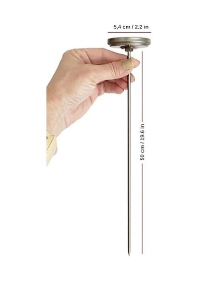 Aek-tech Kompost Toprak Termometresi 50cm Uzun Prob 0