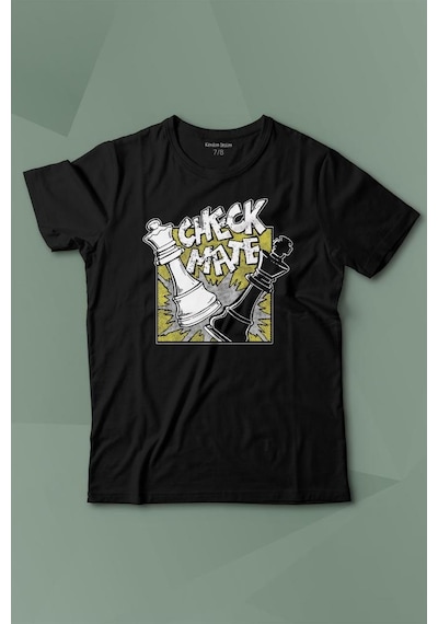 Kendim Seçtim Şah Mat Satranç Check Mate Chess Kral Kraliçe Gambit Baskılı Tişört Çocuk T-shirt 001