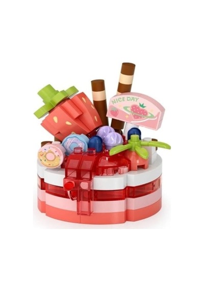Lz-8644 Çilekli Pasta 160 Parça Block Oyuncak-mini Poşet