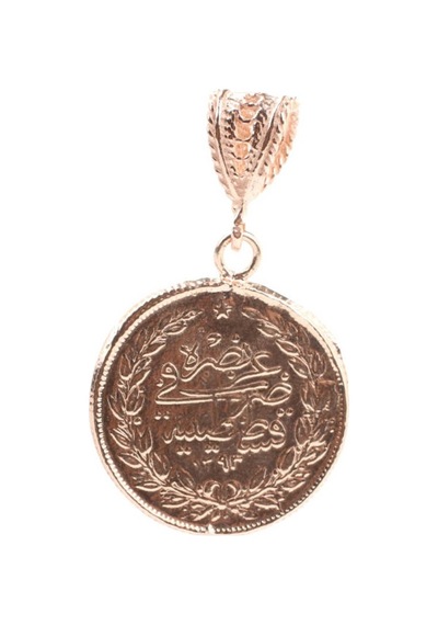 925 Ayar Gümüş Sultan Aziz Motifli Madalyon Kolye Ucu 281431159