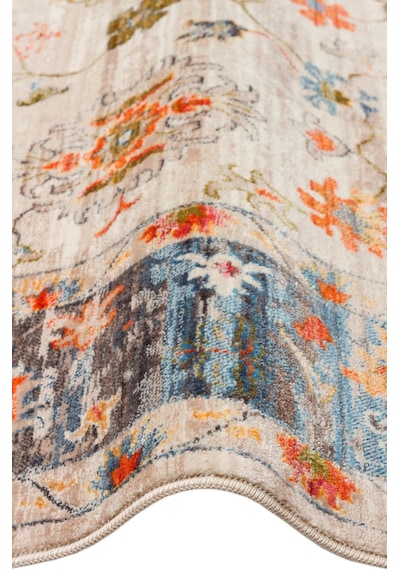 Hoom Rugs Petra 19 Bej Multy Makine Halısı Mavi
