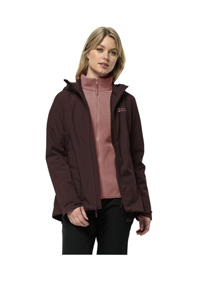 Jack Wolfskin Moonrise 3ın1 Kadın Outdoor Montu Mürdüm