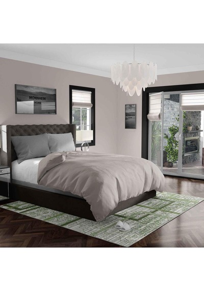 Kaymaz Taban Yıkanabilir Halı Mutfak, Salon, Yatak Odası İçin Modern Dijital Baskı Halı Slnhalı81 - 332 Çok Renkli