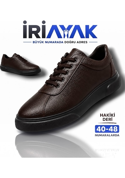 İriayak Büyük Numara Hakiki Deri 45-48 / Rahat Casual Ayakkabı / Erkek - Günlük Kullanıma Uygun Kahverengi - Siyah İriayak Büyük Numara Hakiki Deri 45-48 / Rahat Casual Ayakkabı / Erkek - Günlük Kullanıma Uygun Kahverengi - Siyah