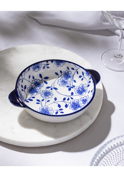 Madame Coco Reve Bleu Seren Yuvarlak Tabak - 19 Cm - Mavi/beyaz 8684427225165 Çok Renkli