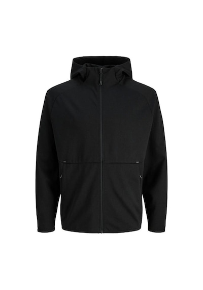 Jack & Jones Jack&jones 12289209 Jjebase Sweat Zıp Hood Sn Black Erkek Sweatshirt Siyah
