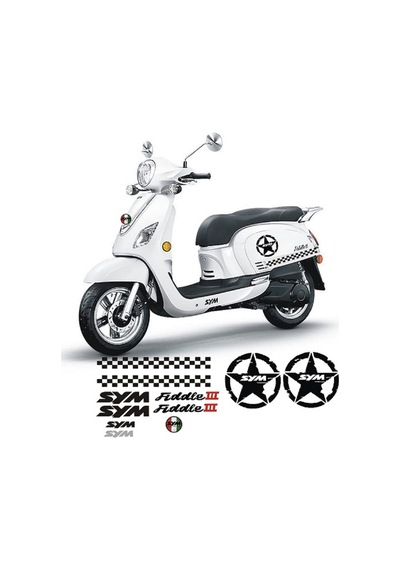 Motosiklet Sticker Set Siyah Sağ/sol-143