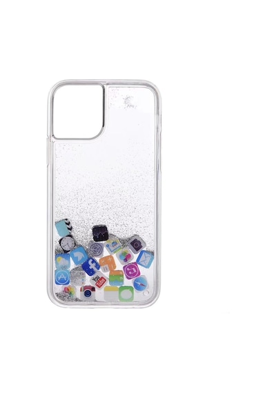 Teknomoda Apple iPhone 11 Kilif Simli Sulu Uyumlu iOS Menü Ikon Silikon 537097933
