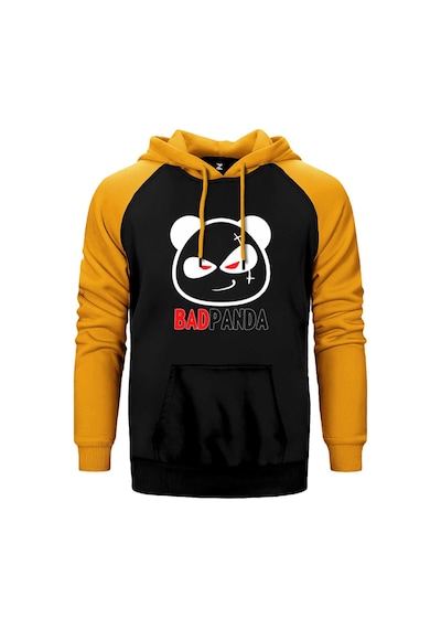 Baby Bad Panda Sarı Renk Reglan Kol Kapşonlu Sweatshirt Sarı