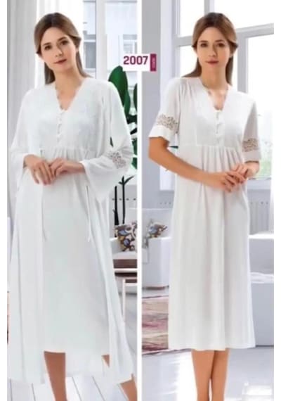 Birolgaye 42007 Lohusa 4 Lü Pijama Gecelik Sabahlık Tk 001