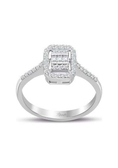Lilarote 0.35 Ct. Modern Tasarım Baget Kare Tektaş Yüzük