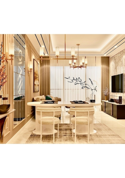 Avvio Lizy Beyaz Ptt Lake Mdf Kaplama 80x160 Yemek Masası Mutfak Masası Masa Sandalye Takımı Kadife Kumaş Beyaz