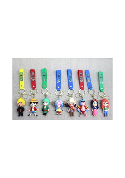 2 Adet One Piece Silikon Anahtarlık 21 Cm Uzunluk, Karakter Tasarımlı Silikon Keychain, Anime Temalı Anahtar Halkası