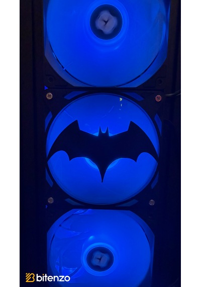 Yarasa Silüetli 120x120 Mm Pc Fan Kapağı - Masaüstü Bilgisayar Fan Kapağı Siyah