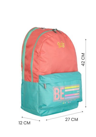 Pembe-turkuaz Be Happy Çift Ana Bölmeli Unisex Çocuk İlkokul Çant