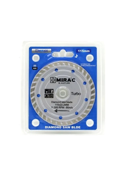 Jenerik 115 Mm Mermer Kesme Diski 22.2 Mm İnce Turbo
